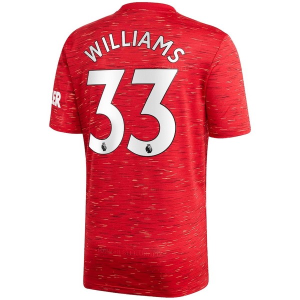 Maglia Manchester United NO.33 Williams Prima 20/21 Rosso